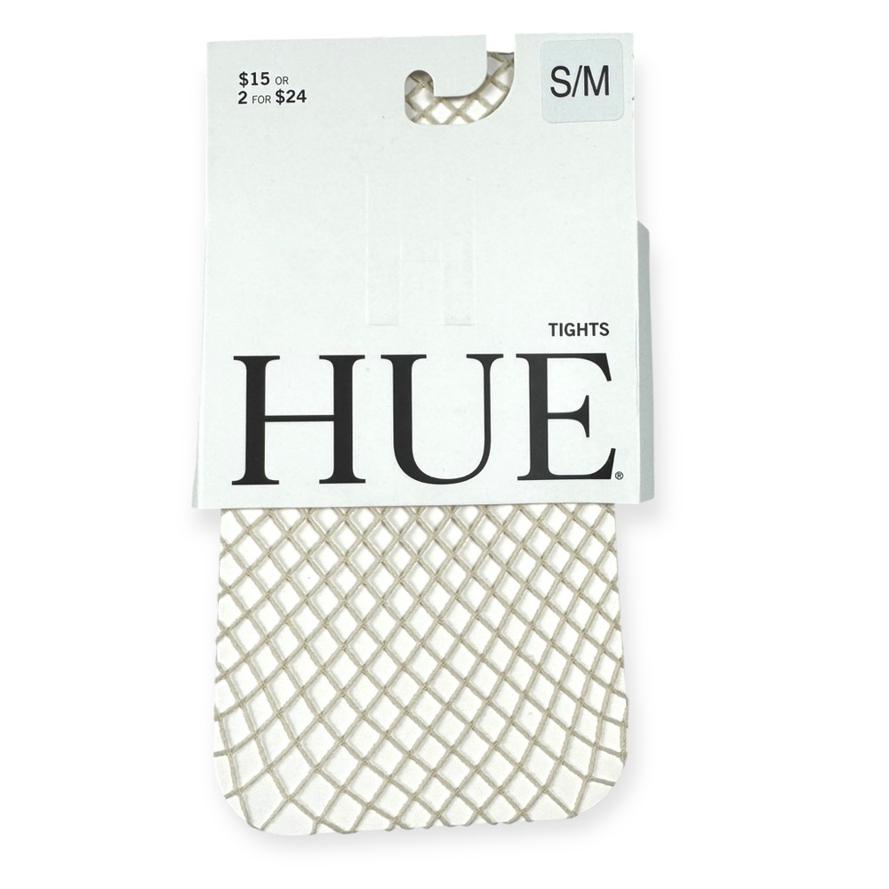 HUE Petite Fishnet Ballet Tights Womens Size S/M Chino Beige